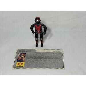 GI Joe Strato-Viper Action Figure Vintage Hasbro Red Cobra Pilot File Card